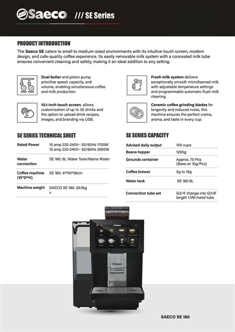 Saeco SE 180 - Professional Line - Fully Automatic Coffee Machine - Ne ...