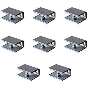 Stainless Steel Brackets Shelf Clips Metal Clamps Brushed Finish Wall ...