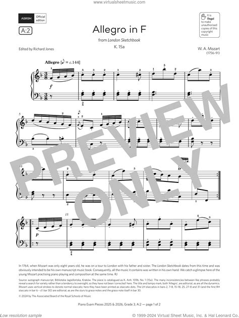 Allegro in F (Grade 3, list A2, from the ABRSM Piano Syllabus 2025 and ...