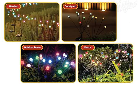 Epyz Solar Garden Lights Outdoor Solar Firefly Lights Waterproof Solar ...