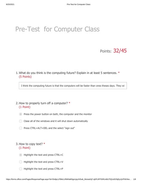 Image result for Computer Pre-test