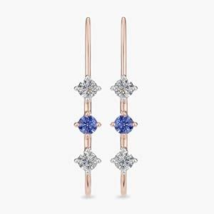 Buy Prismara 14K Rose Gold Gleaming Lab Grown Diamond and sapphire ...