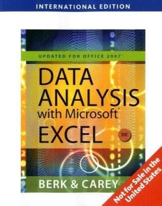 Buy Data Analysis with Microsoft Excel: Updated for Office 2007 Book ...
