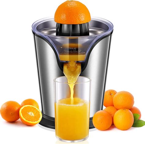 Orange Juice Squeezer Electric Citrus Juicer with Two Interchangeable ...