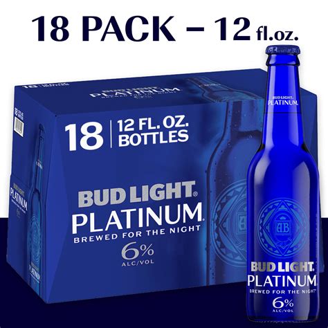 Buy Bud Light Platinum Beer, 18 Pack Beer, 12 FL OZ Bottles, 6 % ABV ...