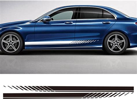 Buy YKANZS Car Side Skirt Stickers Stripe Decal Decals, for Mercedes ...