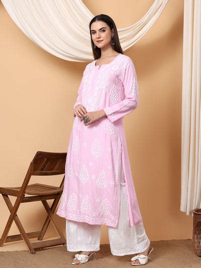 Buy Long Straight Kurta Set for Women - Poshak Chikan Studio