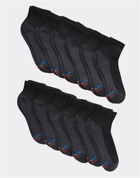 Hanes Men's X-Temp Cushioned Ankle Socks, 12-Pairs | Hanes