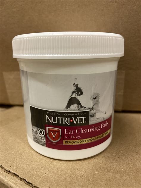 Nutri Vet Ear Cleansing Cleaning Pads Dog Remove Dirt Stain Pad Wipe Expire 8/24 | eBay