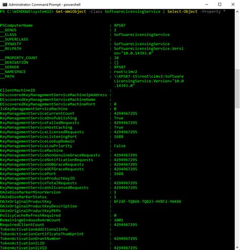 Windows 10 Product Key PowerShell Command 的图像结果