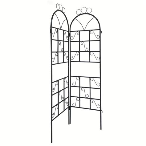 ToolCat 2 Pack 39.2-in W x 72-in H Black Iron Traditional Garden ...