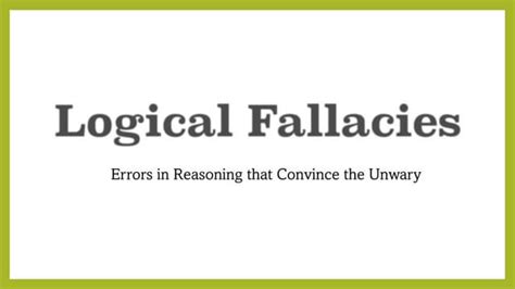 Image result for Formal Fallacies