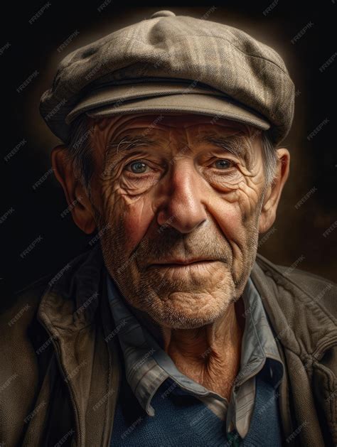 Realistic old men portrait generative ai | Premium AI-generated image