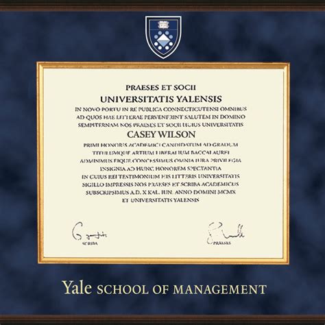 Yale SOM Diploma Frame - Excelsior - Graduation Gift Selection | M ...
