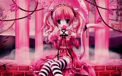Anime Cute Pink Desktop Wallpapers - Top Free Anime Cute Pink Desktop ...
