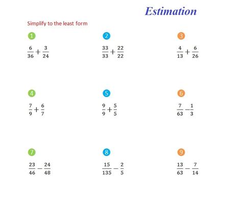 Estimation Worksheet 的图像结果