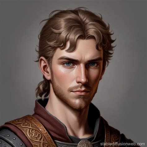 Anglo-Saxon Young Man's Portrait in Baldur's Gate | Stable Diffusion Online