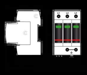 DAC80S-30-150 - Type 2 AC surge protector - Re-inforced - pluggable, CITEL