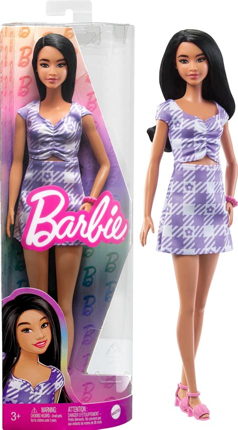 Barbie Fashionistas Collection Doll with Black Hair, Tall Body, and ...