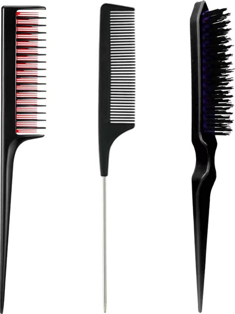 Amazon.com : 3 Teasing Comb, Tail Comb for Root Teasing for Thin, Add ...