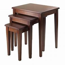 Nesting Tables by Winsome Regalia 3 Nesting Table In Walnut Finish Nesting Tables
