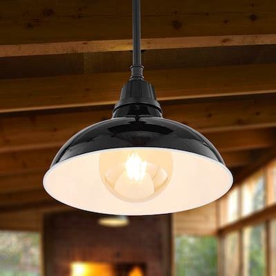 Jasper 12.25" Iron Farmhouse Industrial Black Outdoor Lighting at Lowes.com