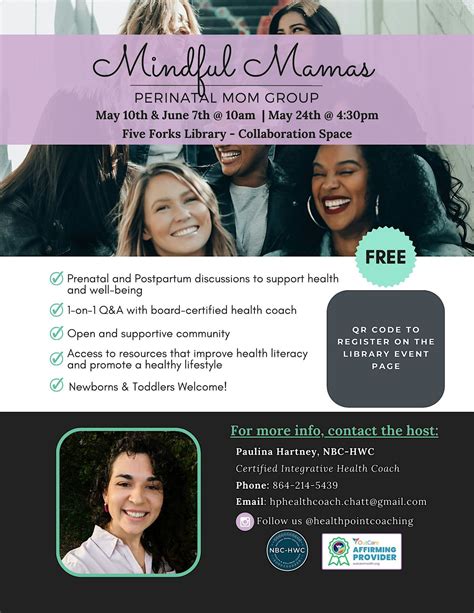 Mindful Mamas | Perinatal Wellness Group, Five Forks Branch Library ...