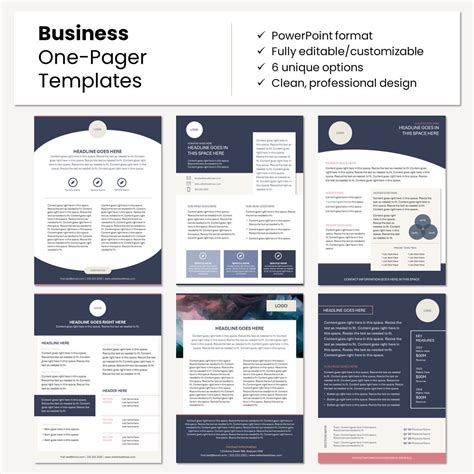 One-pager Templates | Powerpoint | Executive Summary Template ...