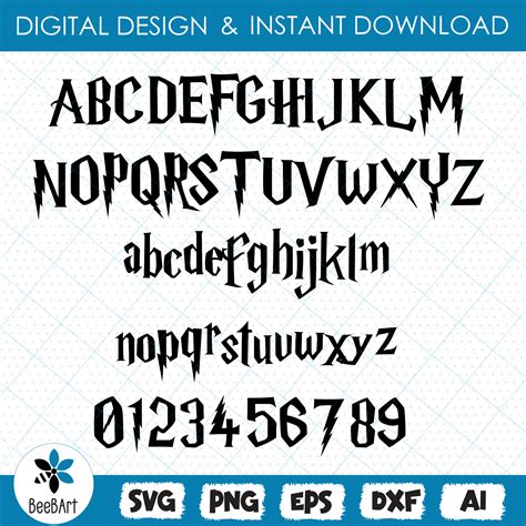 Harry Potter Font Svg Harry Potter Font SVG,SVG,svg Cricut, Silhouette