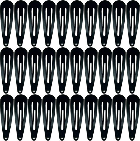 Amazon.com : 30,60 Pack Black 2 Inch Women Metal Snap Hair Clips ...