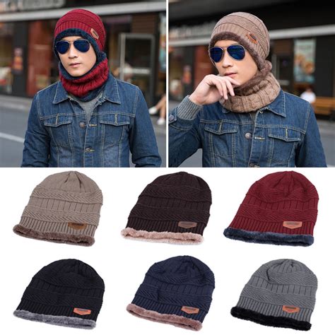 Style Men Patchwork Winter Warm Crochet Knit Baggy... – Vicedeal