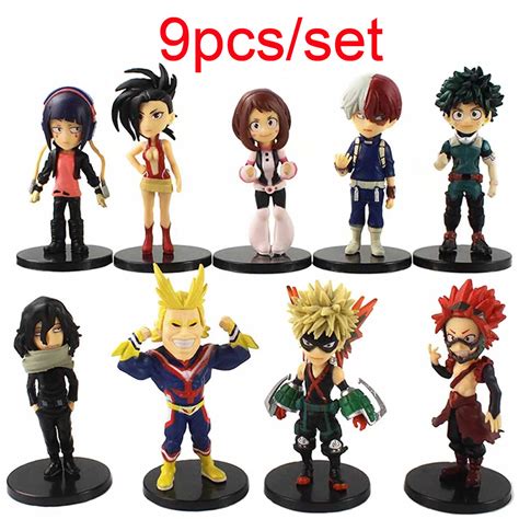 Buy 9pcs/Set Anime My Hero Academia Figure Izuku Midoriya Shouto ...