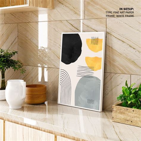 Yellow Black Pattern: Buy Minimalist Geometric Art Paintings – Dessine Art