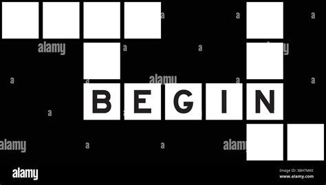 Alphabet letter in word begin on crossword puzzle background Stock ...