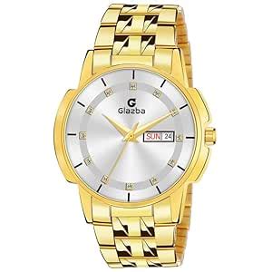 Buy Glazba Men's Stainless Steel Chain Strap Analog Wrist Watch for ...