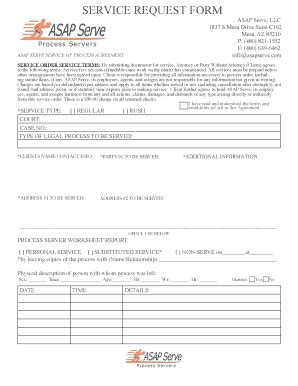 Image result for Process Service Request Form