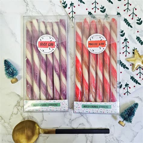 Christmas Festive Alcoholic Drinks Stirrers Duo By Holly's Lollies