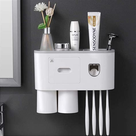 Tyzag Toothbrush Holder Wall Mounted, Toothbrush Holders for Bathroom ...