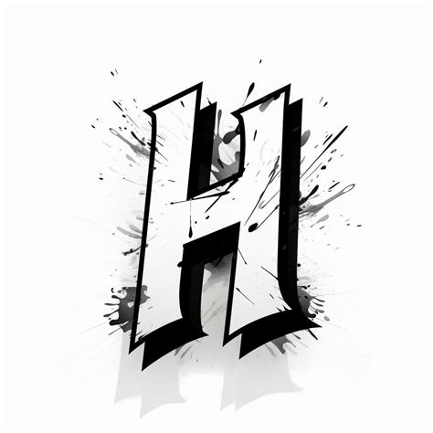 Graffiti Letter "h" Sticker, Waterproof Unique Street Art - Etsy