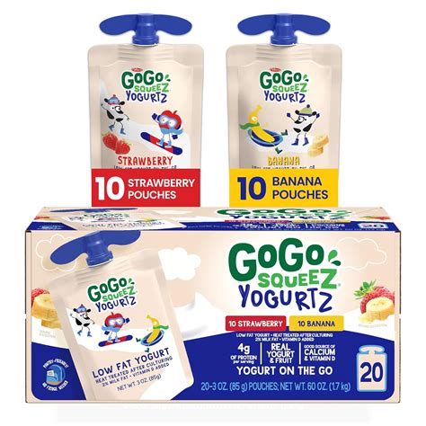 GoGo squeeZ yogurtZ Variety Pack, Strawberry, | Ubuy India