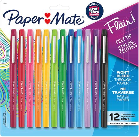 Paper Mate Flair Felt-Tip Pen, Medium Point, Fashion Assorted (Pack of ...