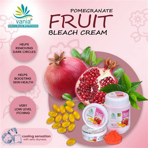 Vania Pomegranate Fruit Bleach Cream 1 Kg |Cool | Natural |Face & Body ...