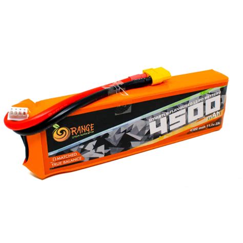 11.1V 4500mAh 3S 35C Lithium Polymer Battery Pack (Brand Orange) – Hi ...