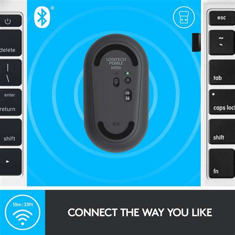 Logitech Pebble M350 / Silent Buttons, Bluetooth or USB (Multi-Device ...