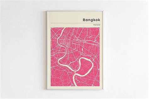 Poster Bangkok Map Print, Bangkok Map Poster s, Thailand, Travel Map Print, City Map Print, Map ...