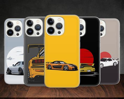 Japanese RX7 Drift JDM Classic Sports Car Art Phone Case for iPhone 14 ...