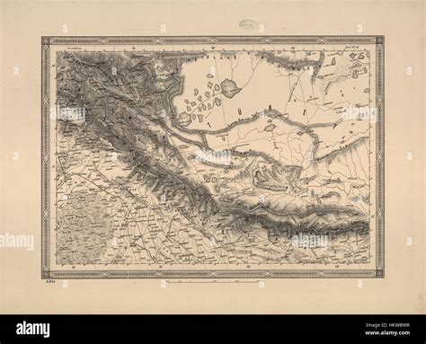 This 19th-century map of Central Asia provides a detailed view of the region's geographical ...