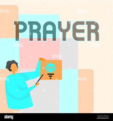 Text sign showing Prayer, Concept meaning solemn request for help or ...