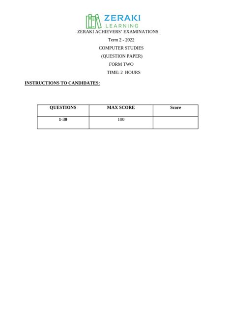 Computer Studies Question 的图像结果