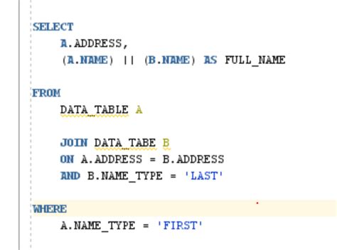 Image result for Oracle SQL Developer Where Column Is Like Another Column in Same Table